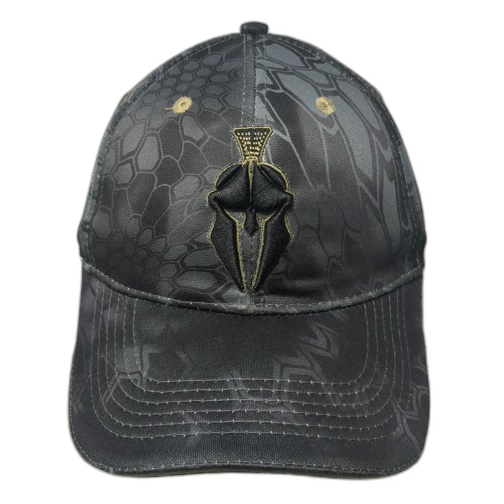 Kryptek Baseball Cap One Size Black Gray Gold Typhon Camo Spartan Helmet Hat